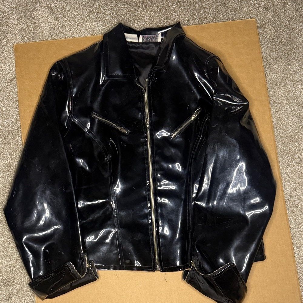XOXO Glossy Black Jacket